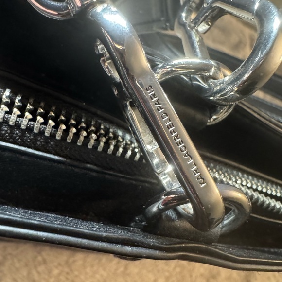 Karl Lagerfeld Black and White Signature Tote - Picture 8 of 8